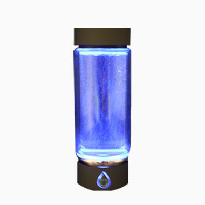 Verkauf von Top Gesunde Intelligente Bunte Licht Elektrische Wasserstoff Wasserglasflasche SPE Tragbare HHO Wassergenerator