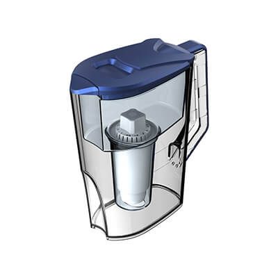 Alkalischer Wasserstoffgenerator BPA-frei und ABS in Lebensmittelqualität mit Filterwasserkrug